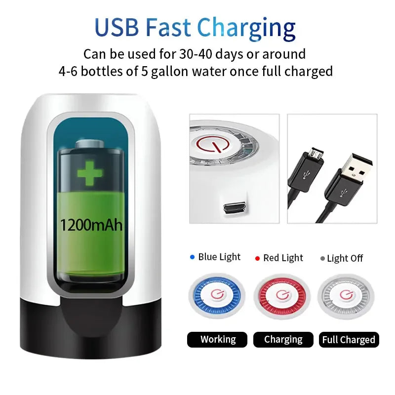 Wireless Electric Water Pump with LED Light