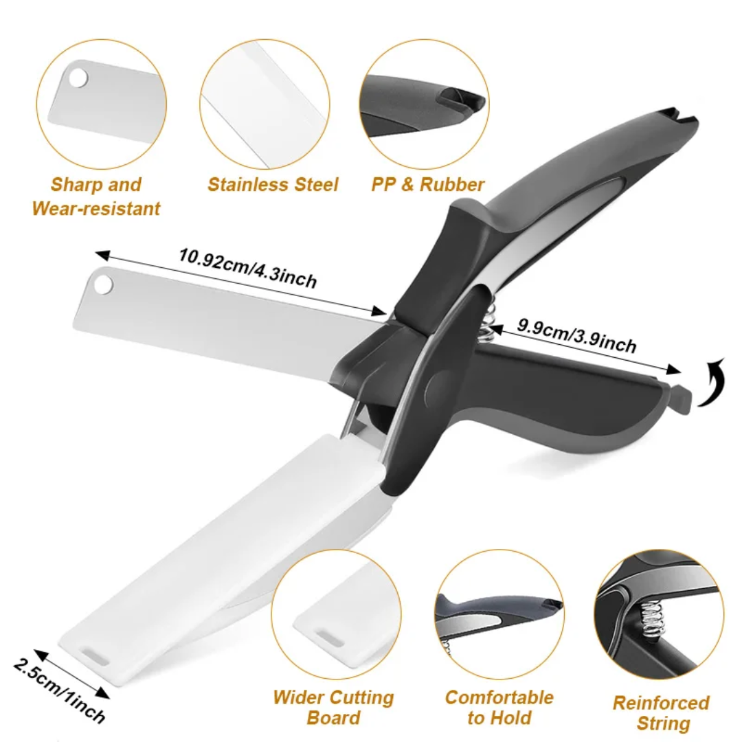 Clever Cutter – 2-in-1 Knife & Cutting Board | Vegetable Chopper